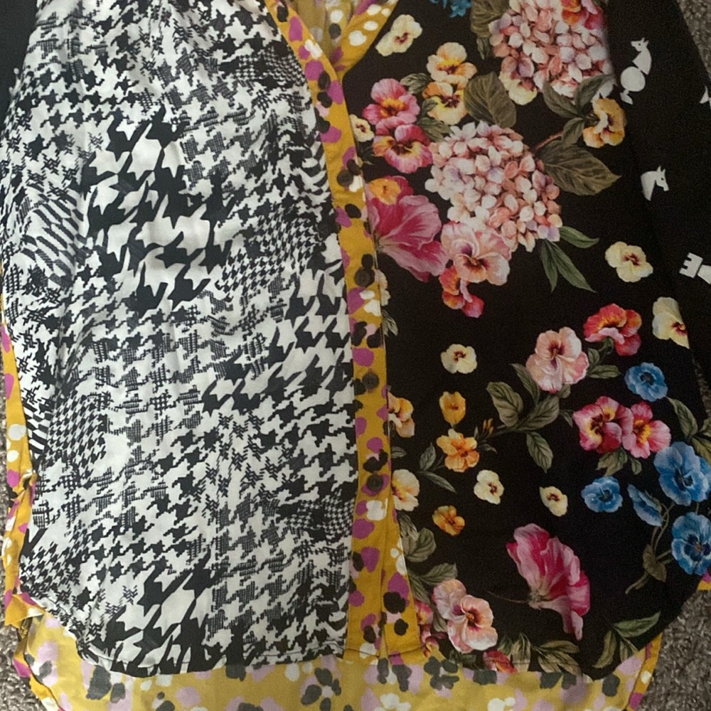 Maeve Multicolor Patchwork Button Down Shirt - image 4